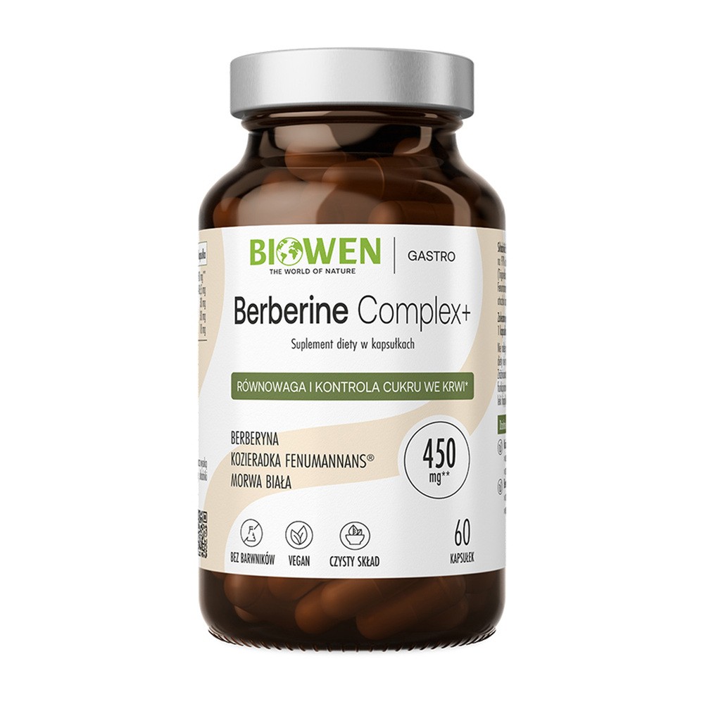 Biowen, Berberine Complex+ 510 mg, Suplement diety, 60 kaps.