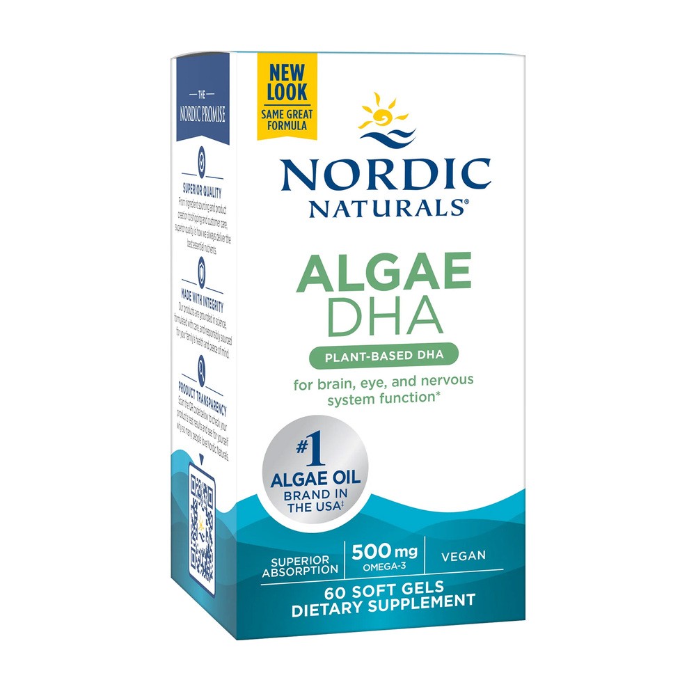 Omega Pharma NORDIC NATURALS NORDIC NATURALS Algae DHA 500mg 3) 60 Kapsułek żelowych