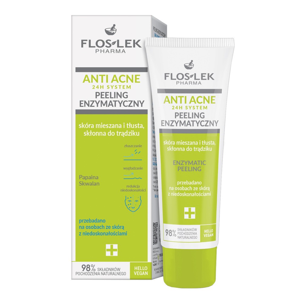 FLOSLEK Anti-Acne 24H Peeling Enzymatyczny 50ml