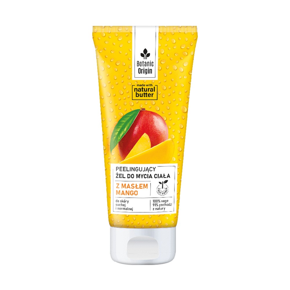 Botanic Origin Żel peelingujący do mycia ciała z masłem mango, 200ml