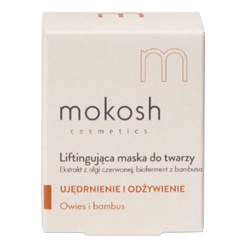 Mokosh liftingująca maska do twarzy owies i bambus 15ml