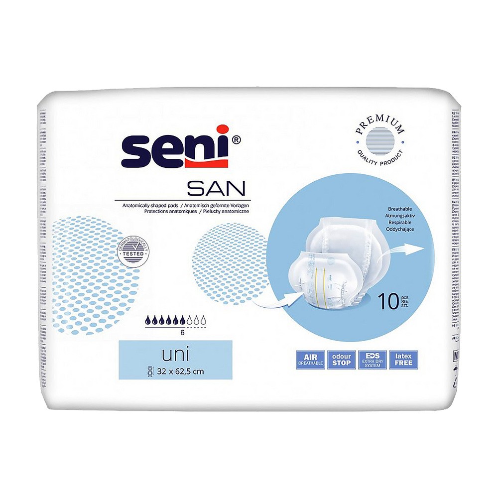 SAN SENI UNI Pieluchy anatomiczne, 10szt.