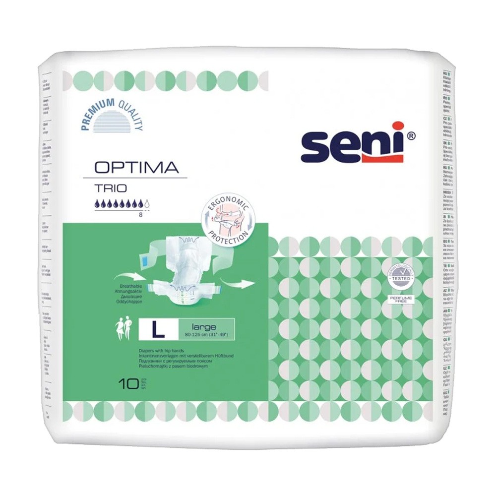 Seni Optima Trio Z Regulowanym Pasem Biodrowym L 10Szt.