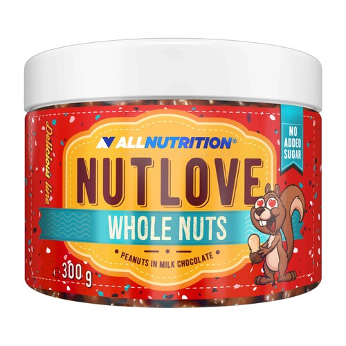 ALLNUTRITION ALLNUTRITION Nutlove Whole Nuts Peanuts in Milk Chocolate 300 g Peanuts In Milk Chocolate