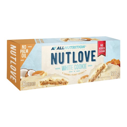 Allnutrition, ciastka kokosowe z  karmelem i orzeszkami arachidowymi Nutlove, 128 g
