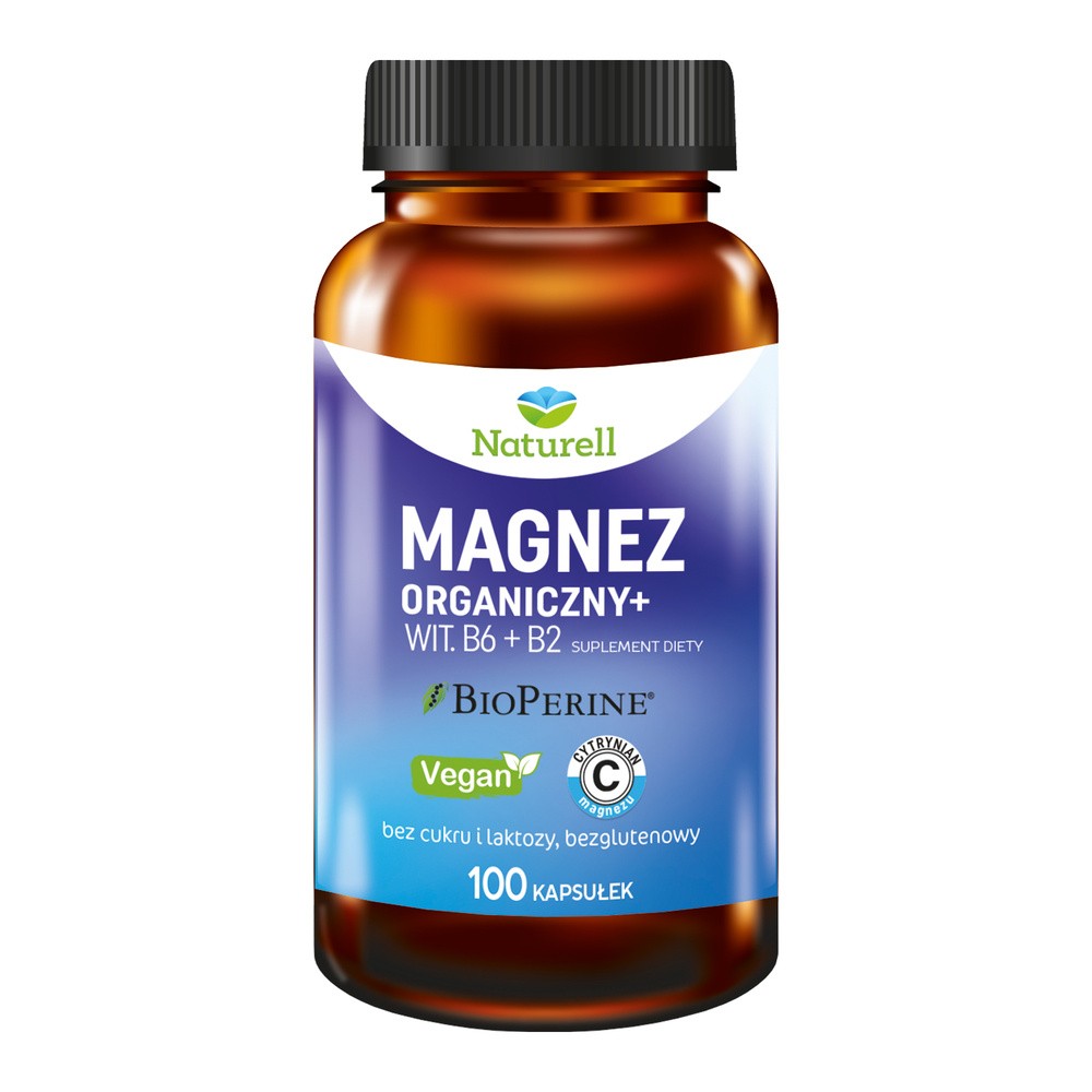 Naturell Magnez Organiczny+ 100 kapsułek