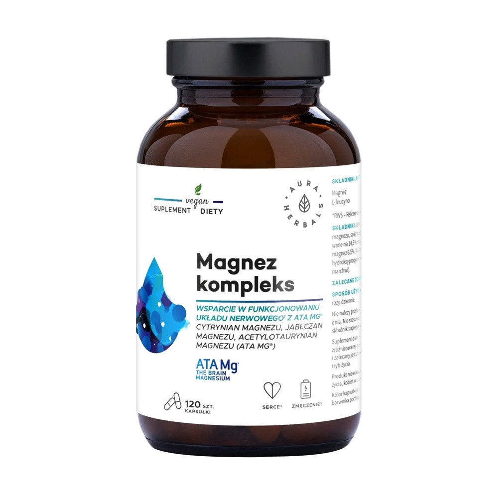 Magnez Kompleks ATA Mg® 120 Kapsułek - Aura Herbals