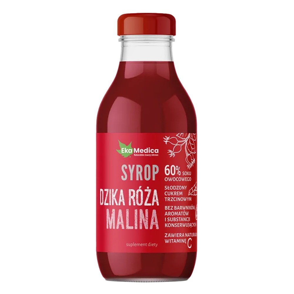 Ekamedica Syrop Dzika Róża Malina 300Ml