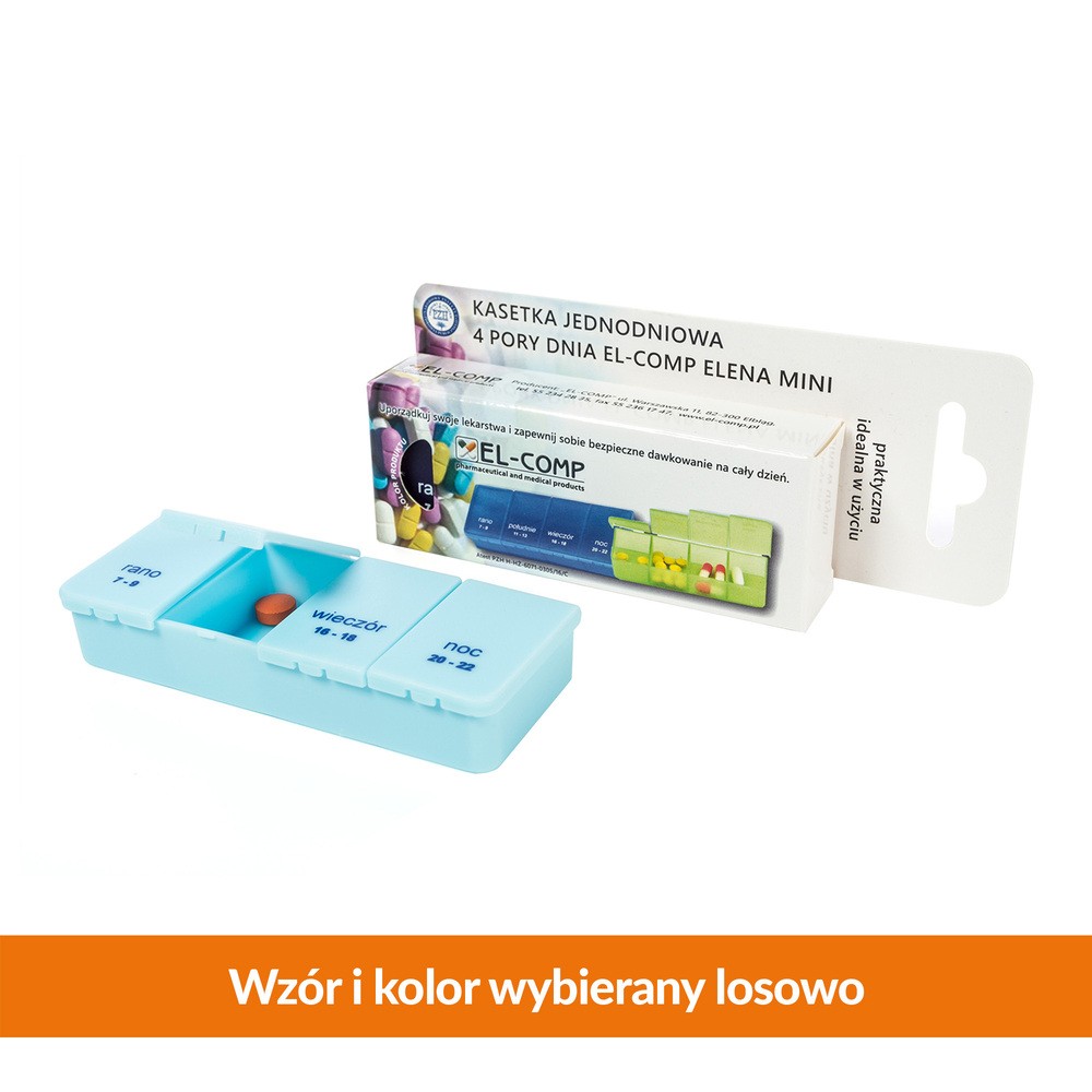 El-comp Pojemnik na tabletki jednodniowy 4 komorowy