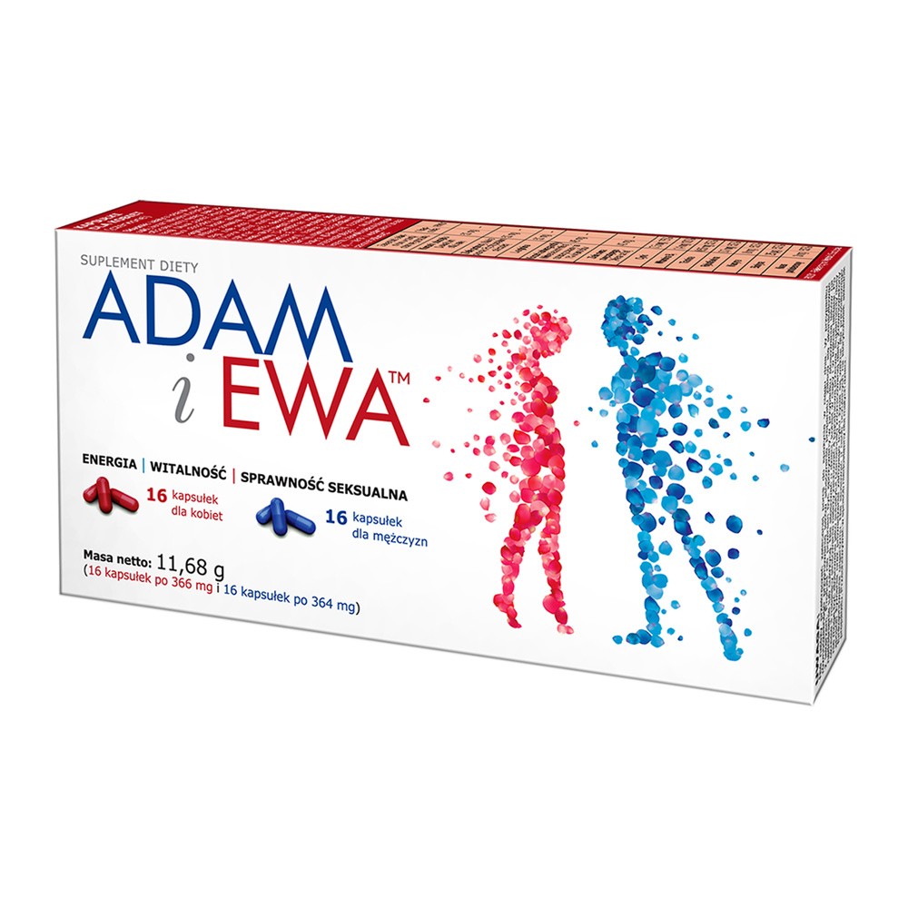 Adam i Ewa, 16 kapsułek dla kobiet, 16 kapsułek dla mężczyzn