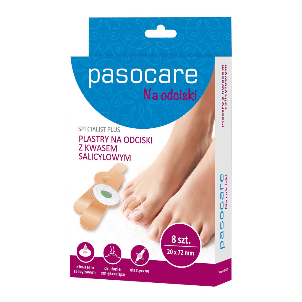 Paso TRADING SP. Z O.O. Pasocare Specialist Plus plastry na odciski z kwasem salicylowym 8 sztuk 9103659