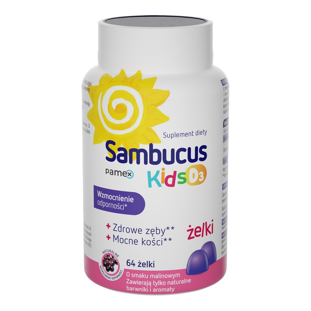 Sambucus Kids D3, 64żelki