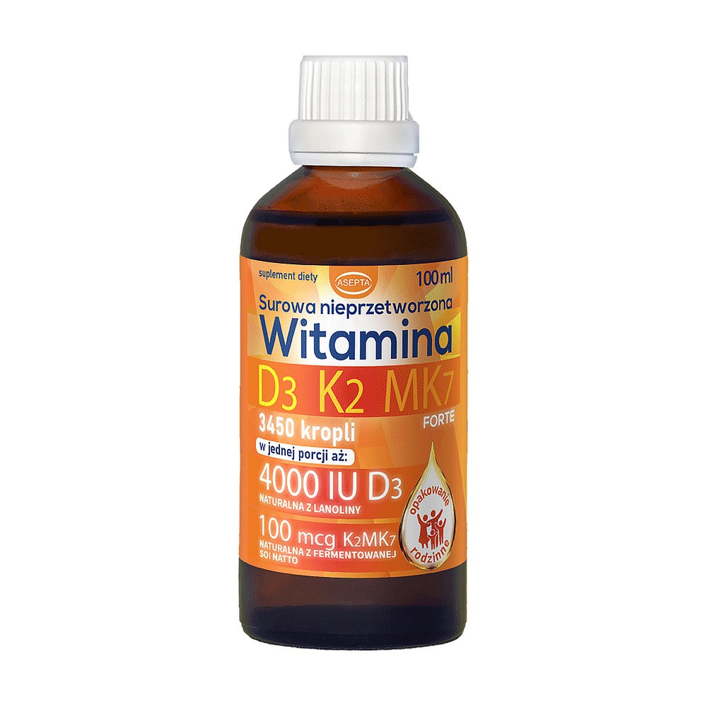 Asepta Witamina D3K2MK7 Suplement diety 100 ml