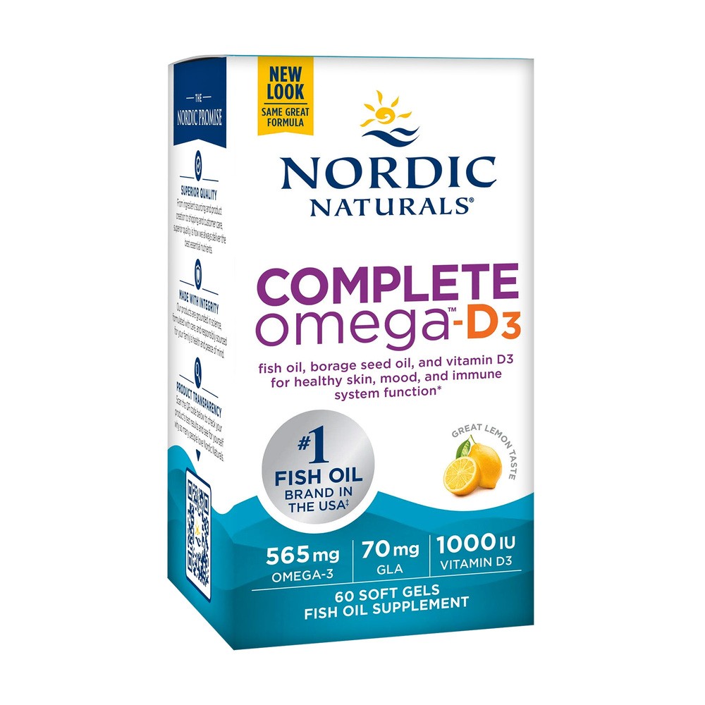 Omega Pharma Nordic Naturals Complete D3 565mg Cytryna 60 kaps Nordic Naturals 304A-300FF