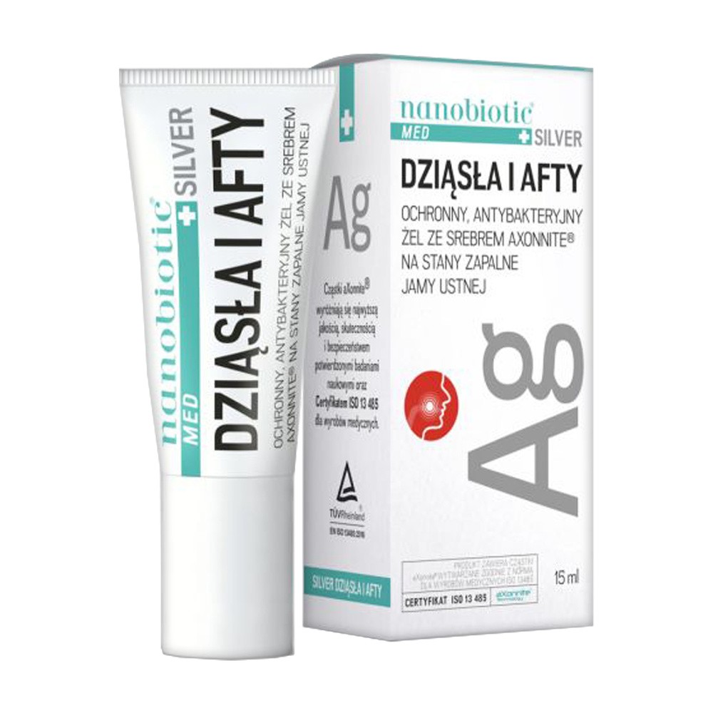 Nanobiotic MED Silver, żel na stany zapalne jamy ustnej, 15 ml