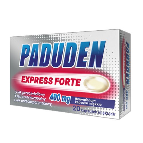 Paduden Express Forte 400 mg, kapsułki miękkie, 20 sztuk