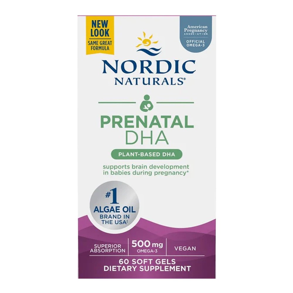 Omega Pharma NORDIC NATURALS NORDIC NATURALS Vegan Prenatal DHA (Wegańskie 3 - Wsparcie w Czasie Ciąży) 60 kapsułek żelowych