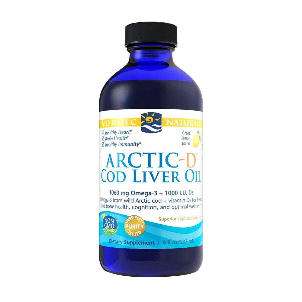 Nordic Naturals Nordic Naturals Olej z wątroby dorsza arktycznego z witaminą D cytrynowy - 237 ml