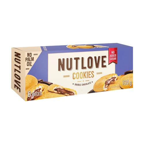 Allnutrition, Nutlove, Ciastka Z Nadzieniem Orzechowo-Kakaowym, 130 g