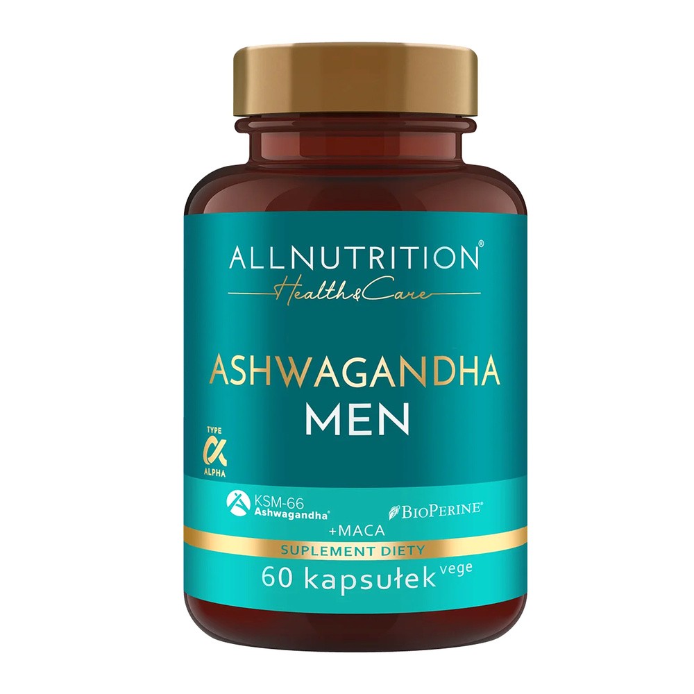 Allnutrition Health&Care Ashwagandha Men Suplement diety 60 kaps.