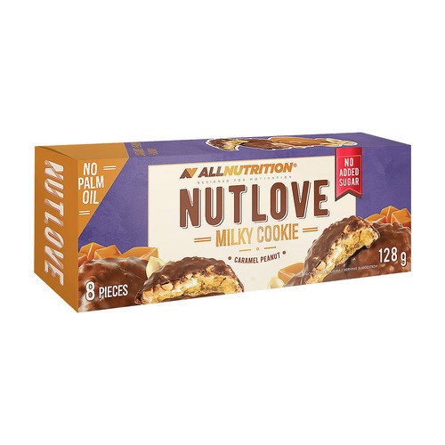 Allnutrition, ciastka z karmelem i orzeszkami arachidowymi Nutlove, 128 g