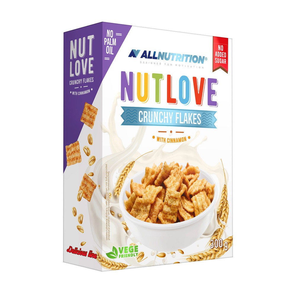 AllNutrition NUTLOVE Crunchy Flakes 300 g cynamon