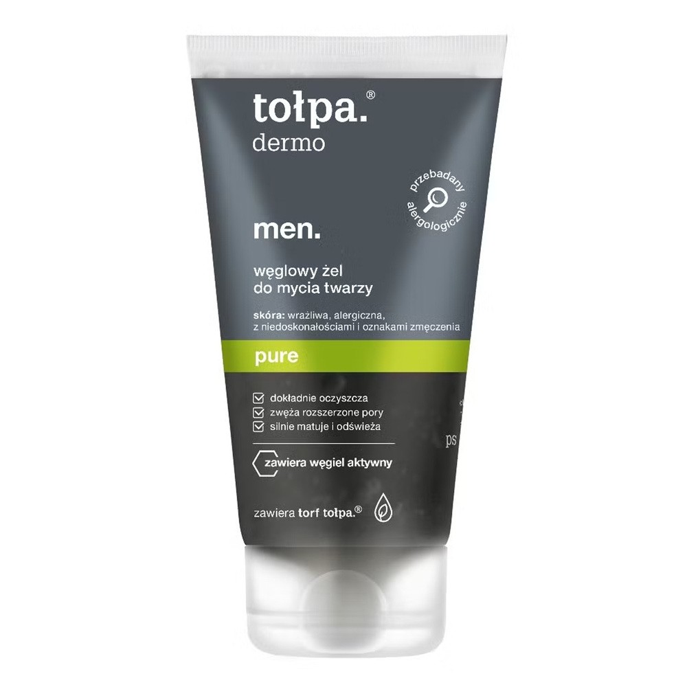 TORF CORPORATION Tołpa dermo men pure węglowy żel do mycia twarzy 150 ml