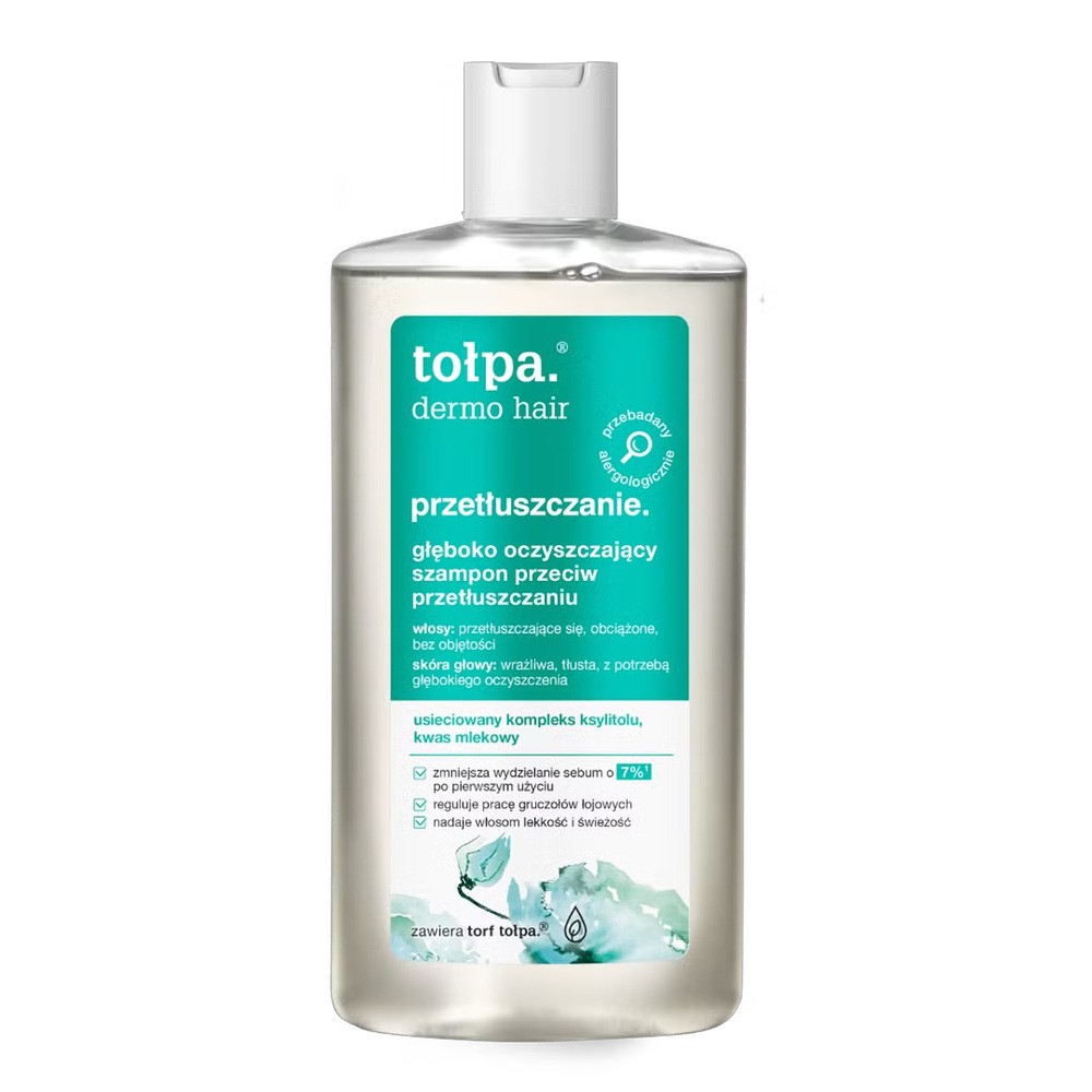 Tołpa Dermo Hair Przetłuszczanie Głęboko oczyszczający szampon przeciw przetłuszczaniu 250ml