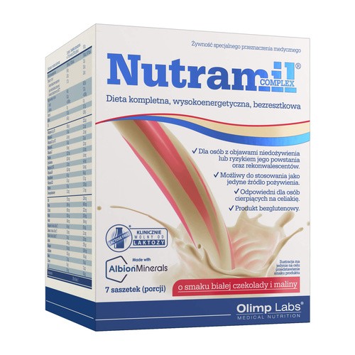 Olimp Nutramil Complex - 7 Saszetek-Biała czekolada i malina