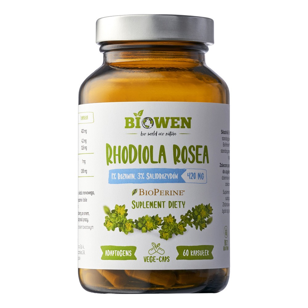 BIOWEN Rhodiola Rosea 420mg (Różeniec górski) 60 Kapsułek wegańskich