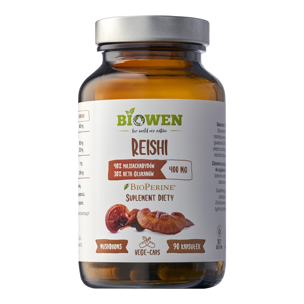 Reishi 400 mg - 40% polisacharydów, 30% beta-glukanów - kapsułki