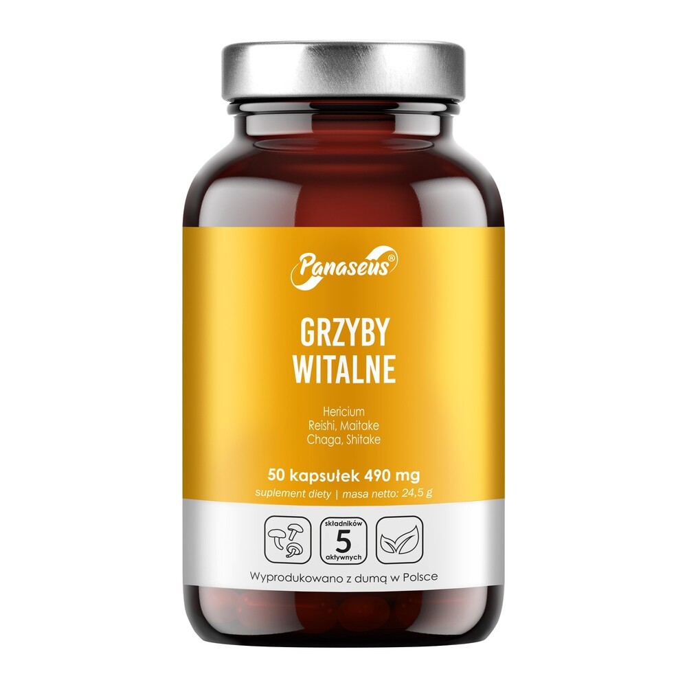Panaseus Grzyby witalne suplement diety 50 kaps. - suplement