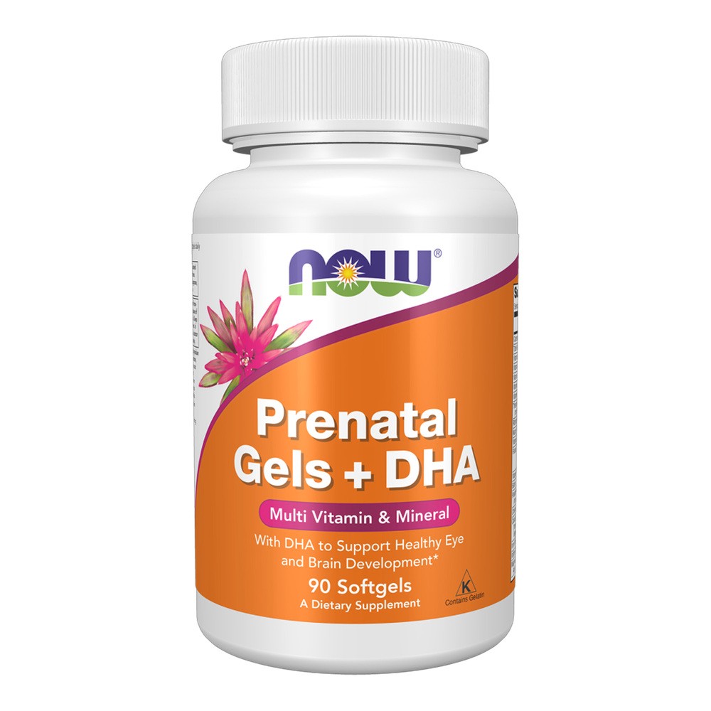 Now Foods Prenatal Gels + DHA - Witaminy i Minerały Prenatalne + DHA (90 kaps.)