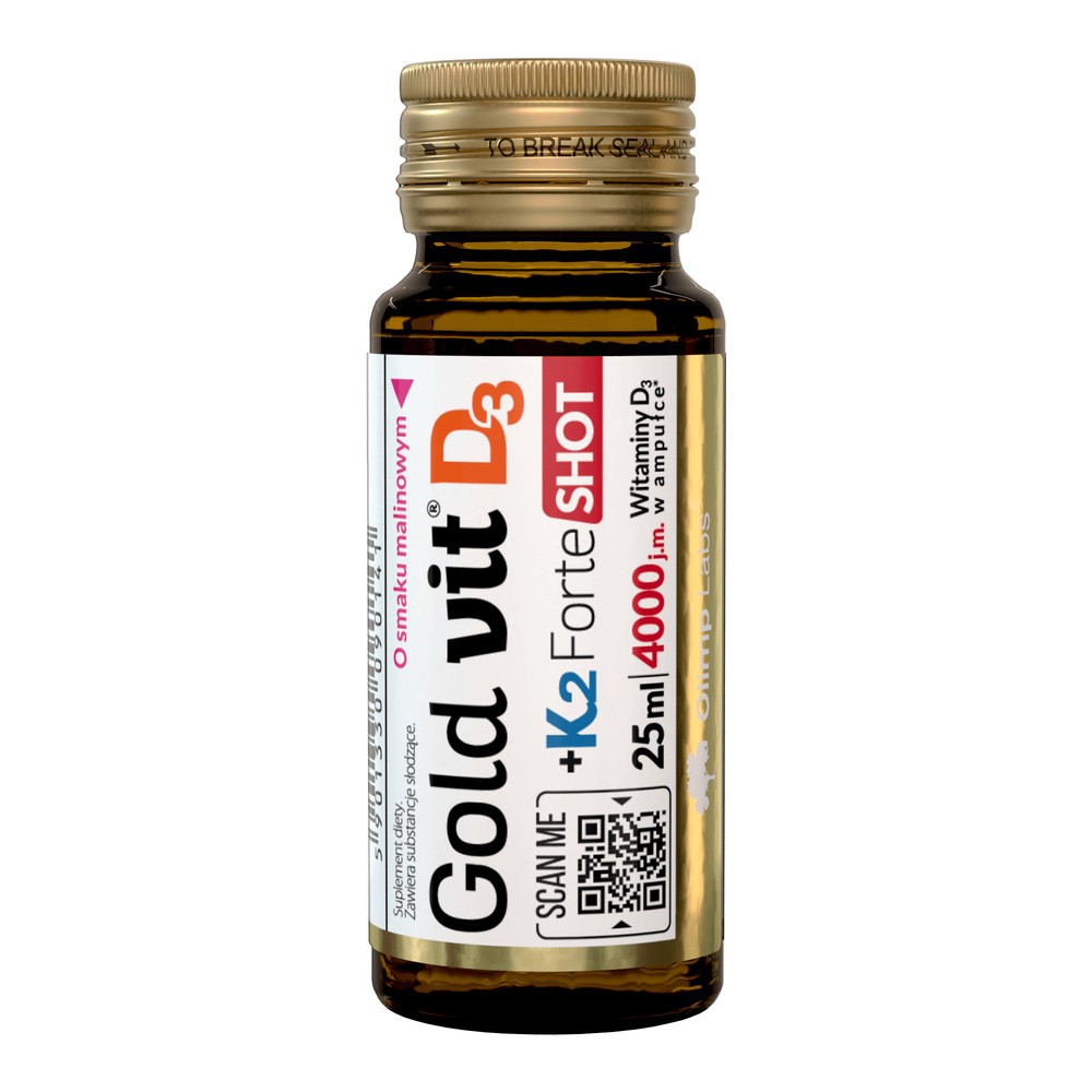 Suplement diety, OLIMP Gold-Vit D3+K2 Forte - malina, 25ml