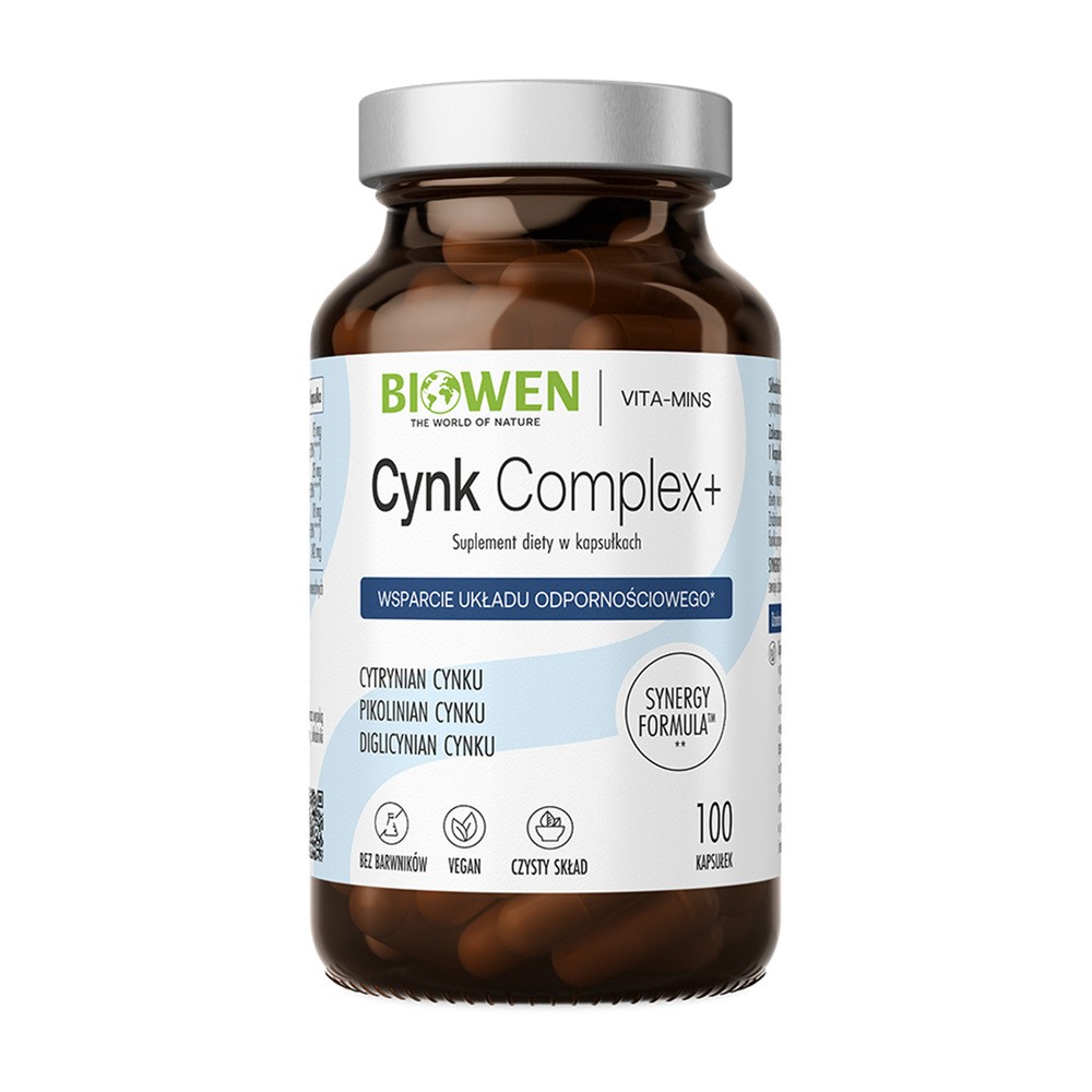 Biowen, Suplement diety, Cynk 3*Immunity Zinc 3 formy cynku, 100 kapsułek vege