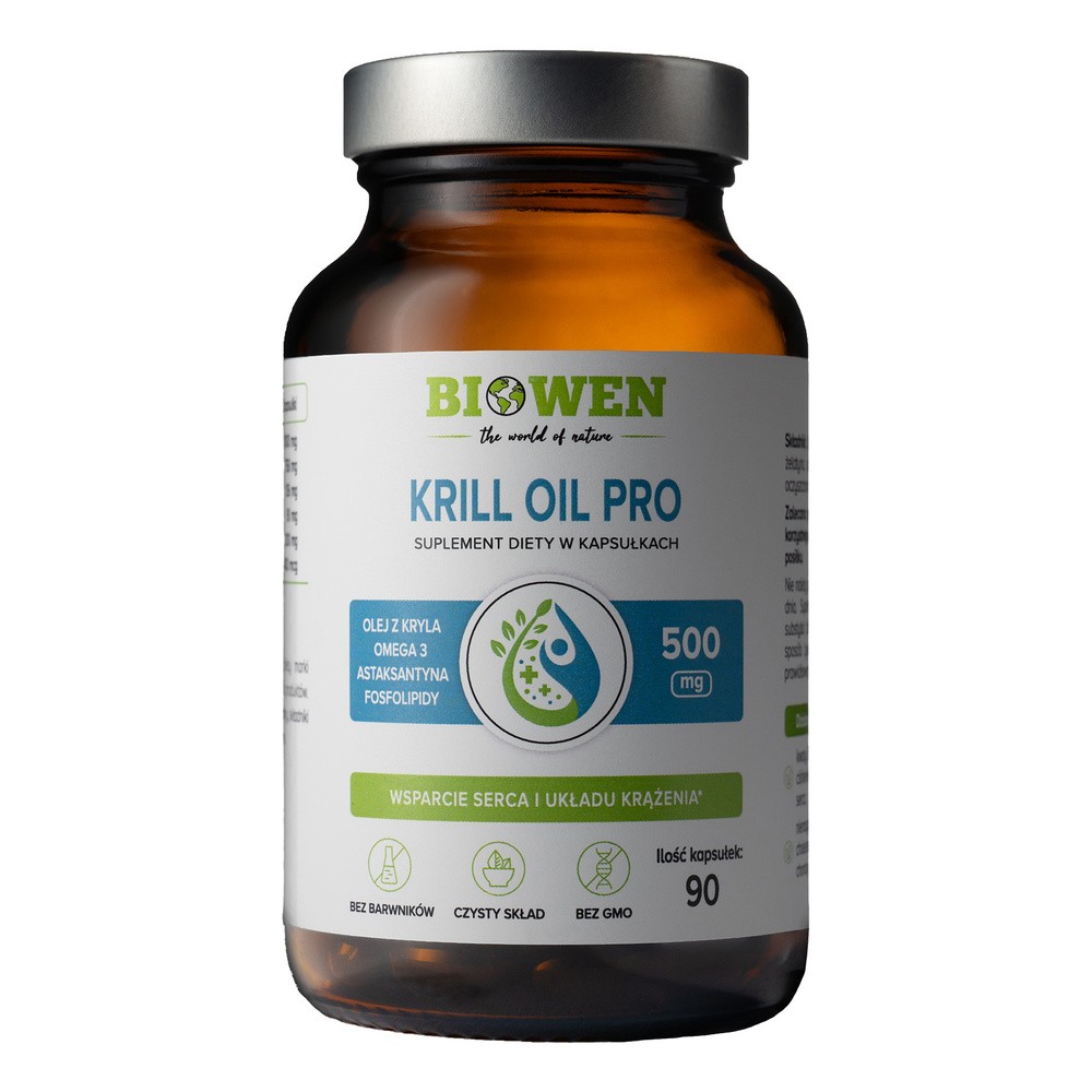 Biowen, Suplement diety, Krill Oil Pro - olej z kryla, 90 kaps.
