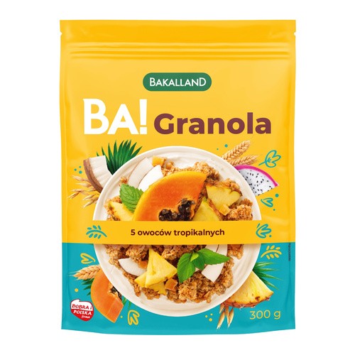 Bakalland BA! Granola 5 owoców tropikalnych 300 g