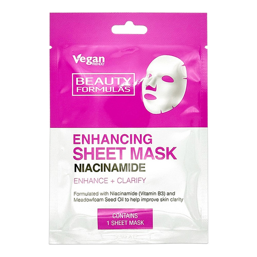 BEAUTY FORMULAS Maseczka W Płachcie Z Niacynamidem 1szt.