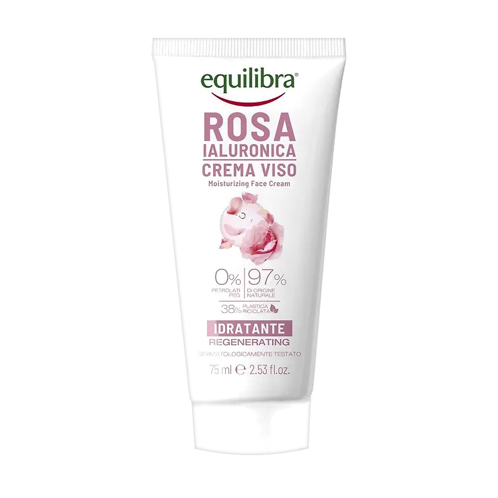 Equilibra Rosa różany krem do rąk z kwasem hialuronowym 75ml