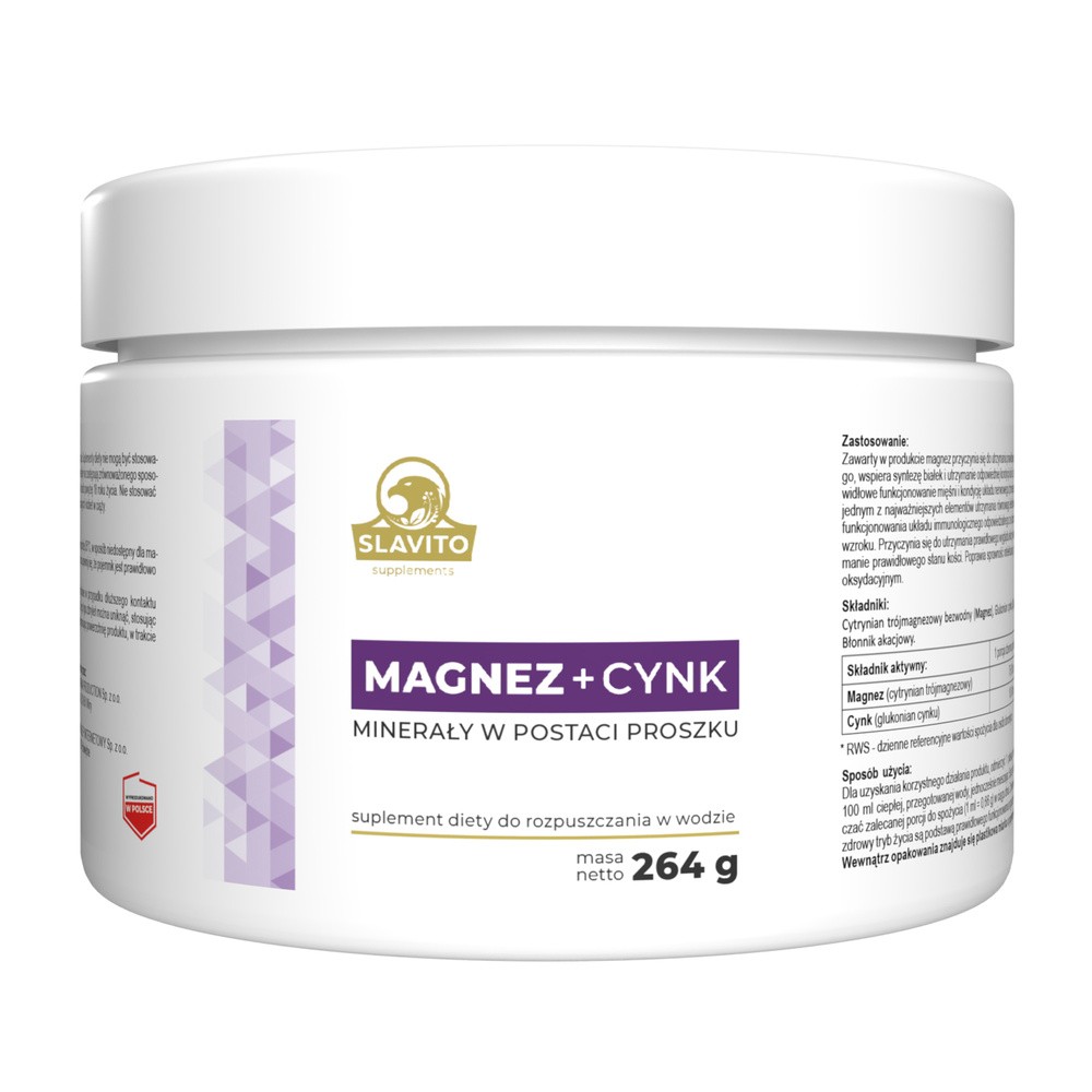 Slavito SLAVITO Magnez + Cynk minerały 264g 5900588006720