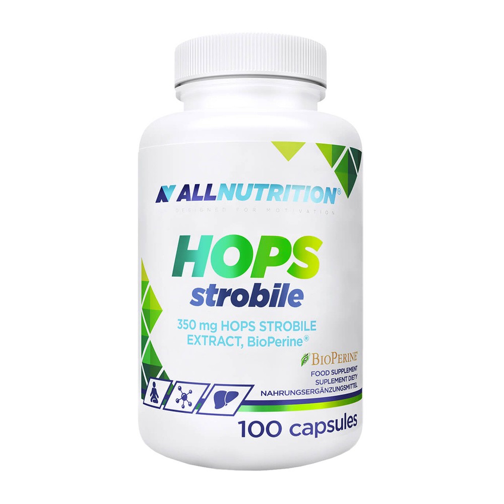 Allnutrition Hops Strobile, ekstrakt z szyszek chmielu, kapsułki