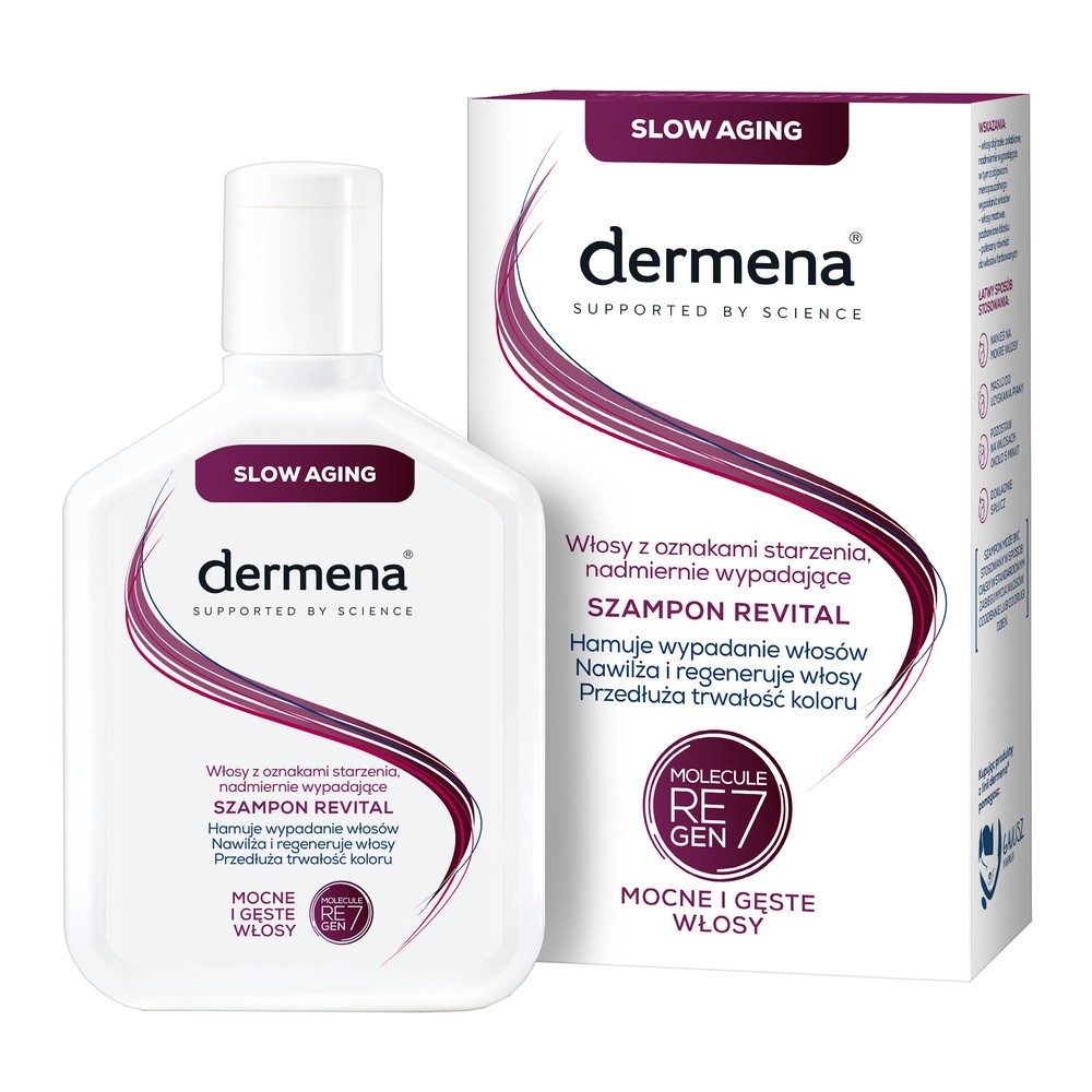 Dermena Revital Szampon do włosów dojrzałych i nadmiernie wypadających, 200 ml