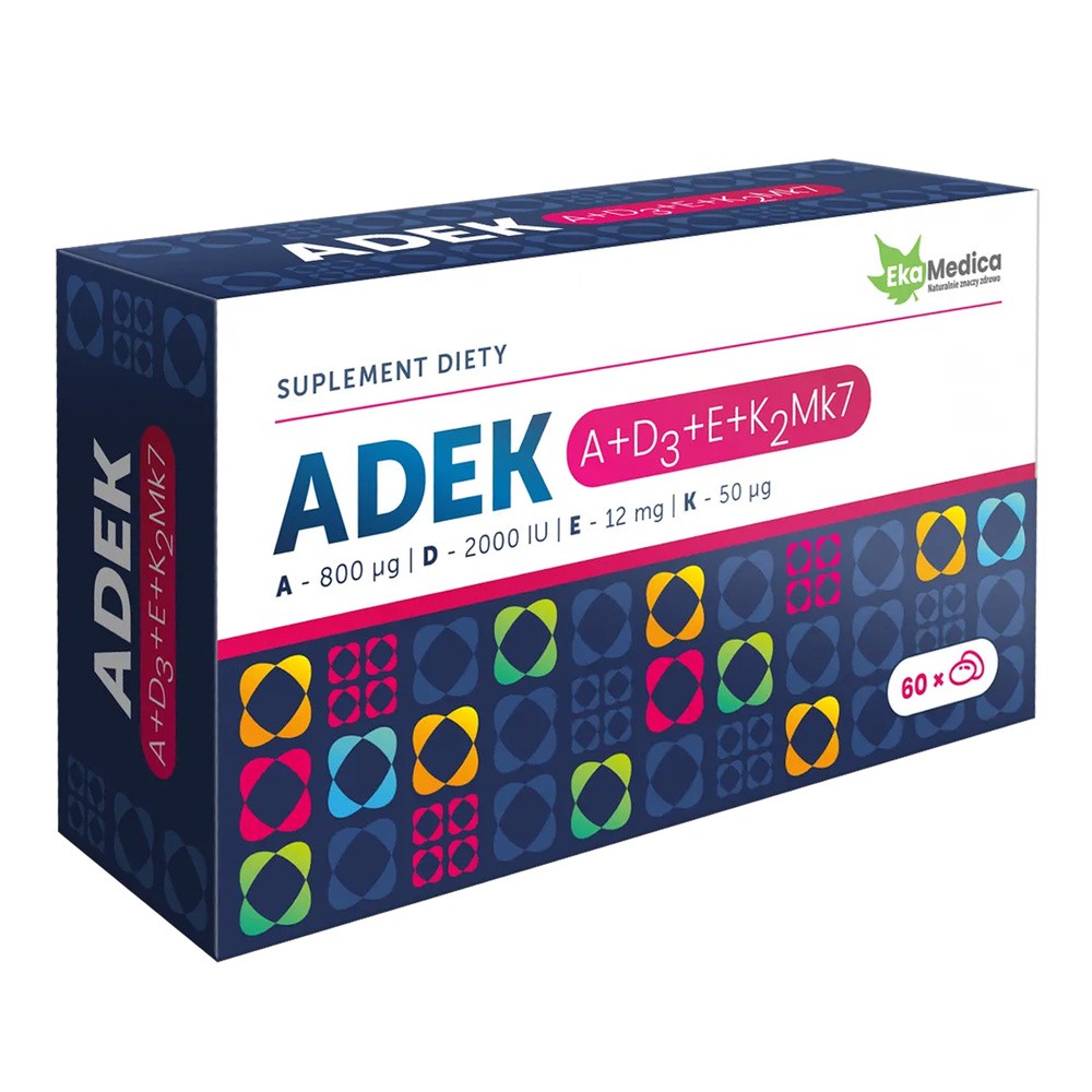 Ekamedica Witaminy ADEK Suplement diety 60 kaps.