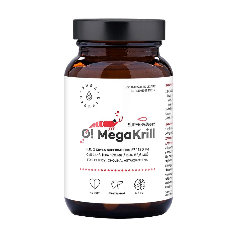 O! MegaKrill 1180 mg, Aura Herbals, 60 kapsułek