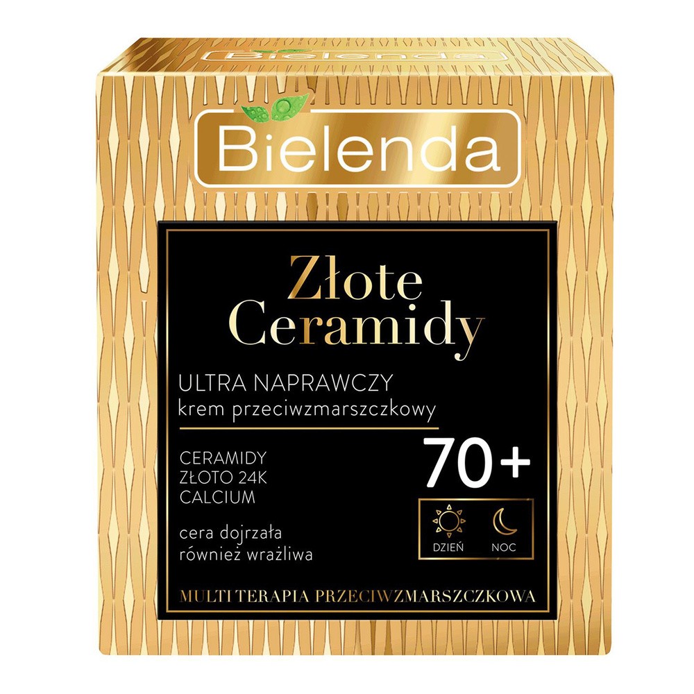 Bielenda Złote Ceramidy Ultranaprawczy krem przeciwzmarszczkowy 70+ dzień noc 50 ml