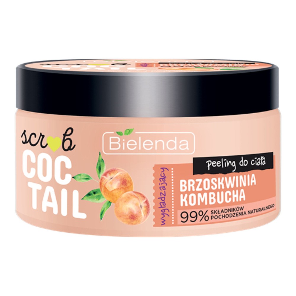 Bielenda Scrub Coctail Peeling do ciała wygładzający Brzoskwinia & Kombucha 350g 134648