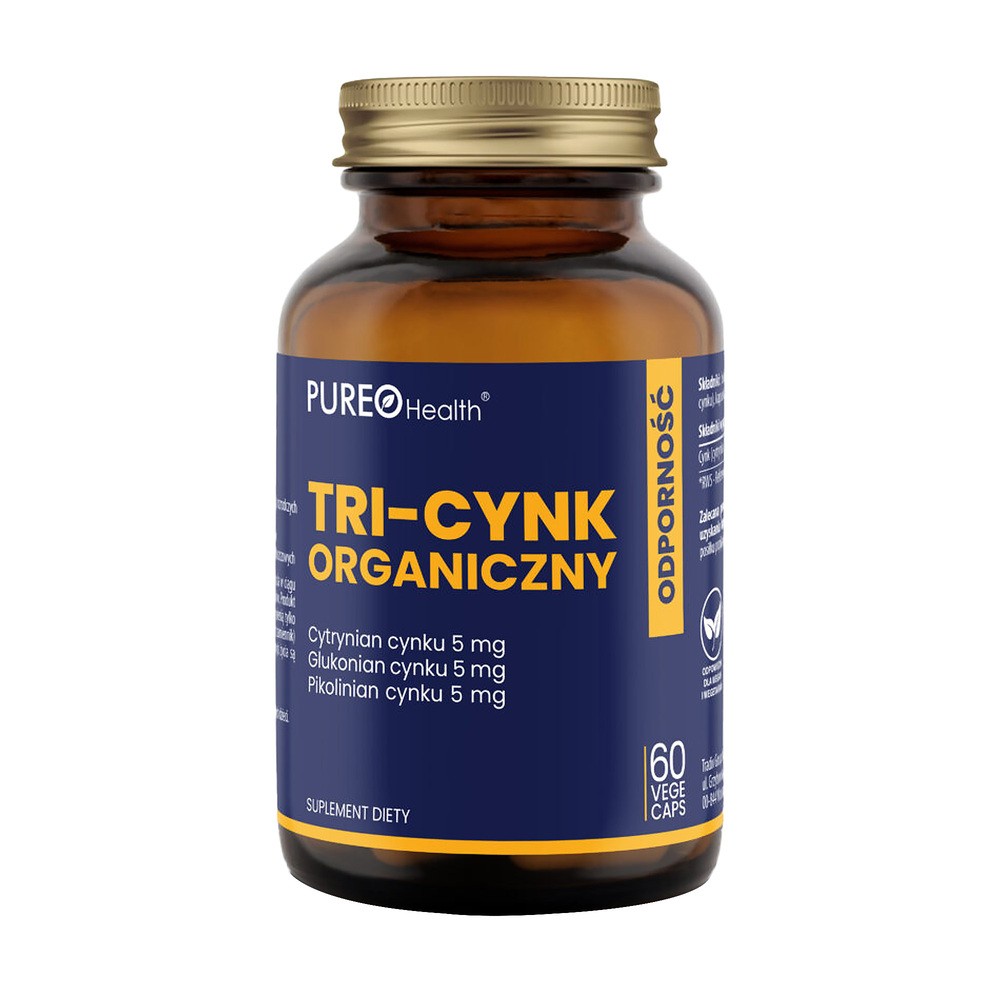 PUREO HEALTH Tri-cynk, 60 kapsułek