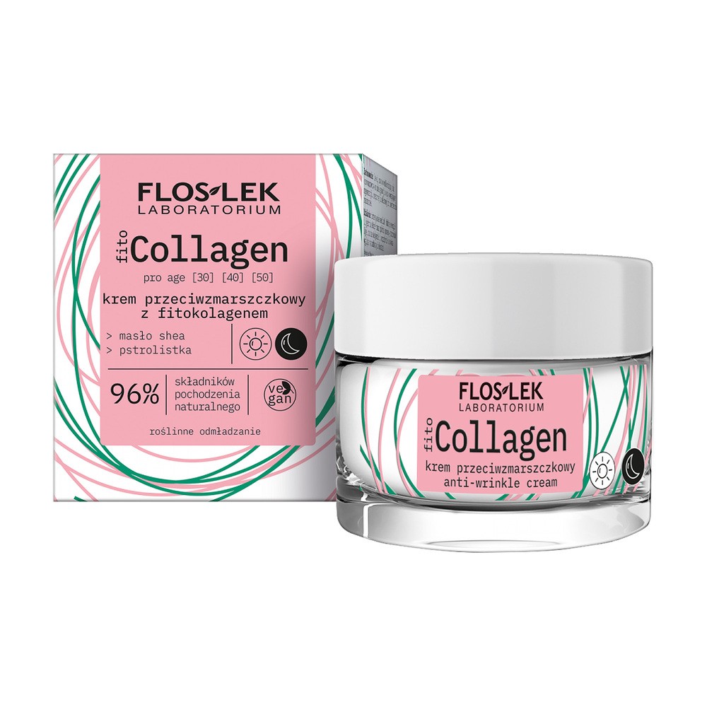 Floslek Krem przeciwzmarszczkowy do twarzy z fitokolagenem 50 ml