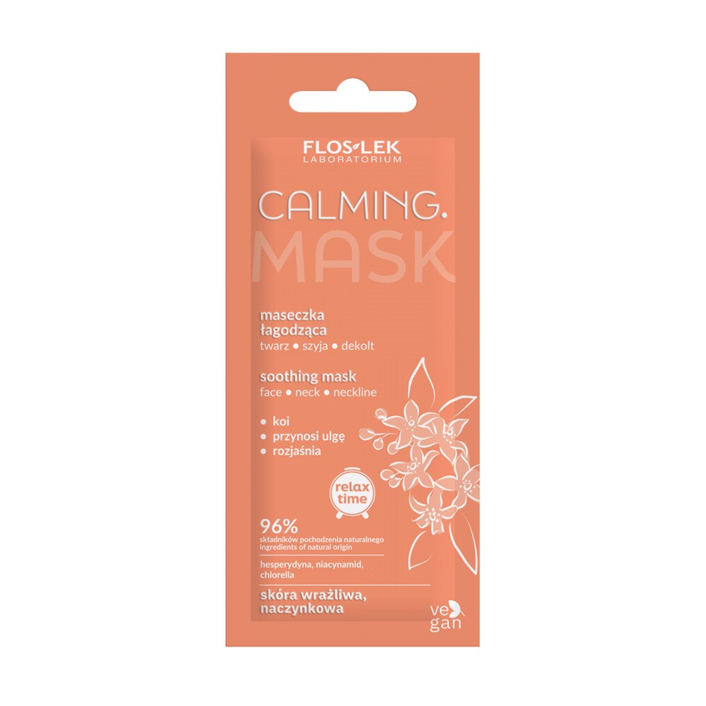 Floslek Calming maseczka łagodząca, twarz, szyja, dekolt, 6 ml