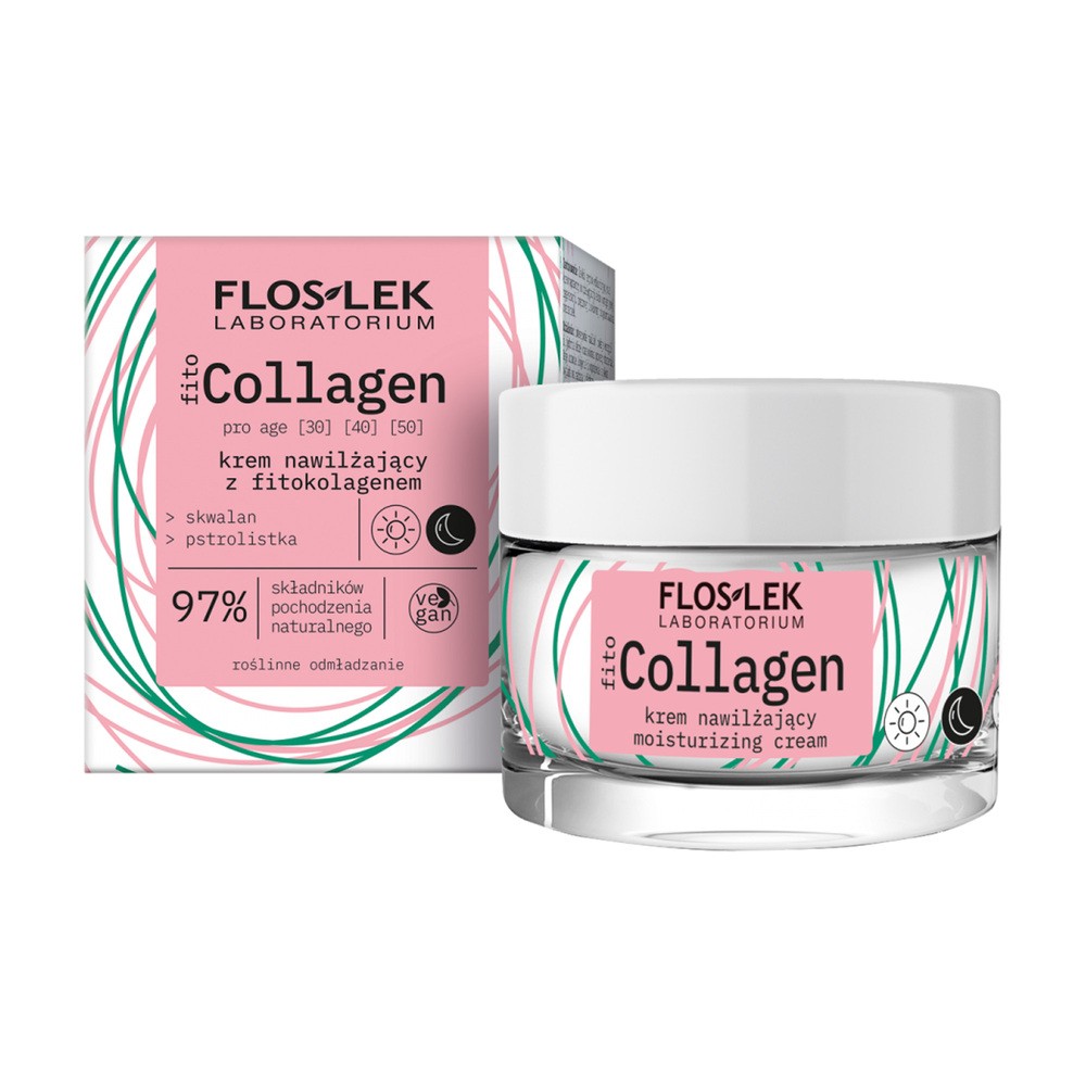 Flos-Lek fitoCollagen Pro Age krem nawilżający z fitokolagenem na dzień i na noc 50 ml